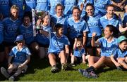 6 May 2018; Dublin's Noëlle Healy, centre, and her team-mates and supporters celebrate after the Lidl Ladies Football National League Division 1 Final match between Dublin and Mayo at Parnell Park in Dublin. Photo by Piaras Ó Mídheach/Sportsfile
