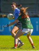 6 May 2018; Sinéad Aherne of Dublin in action against Sarah Tierney of Mayo during the Lidl Ladies Football National League Division 1 Final match between Dublin and Mayo at Parnell Park in Dublin. Photo by Piaras Ó Mídheach/Sportsfile
