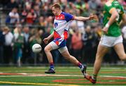 6 May 2018; Shane Hogan of New York shoots to score his side's first goal during the Connacht GAA Football Senior Championship Quarter-Final match between New York and Leitrim at McGovern Park at Gaelic Park in New York, USA. Photo by Stephen McCarthy/Sportsfile