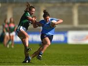 6 May 2018; Siobhán McGrath of Dublin in action against Sinéad Cafferky of Mayo during the Lidl Ladies Football National League Division 1 Final match between Dublin and Mayo at Parnell Park in Dublin. Photo by Piaras Ó Mídheach/Sportsfile