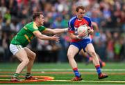 6 May 2018; Kevin O'Grady of New York in action against Micheal McWeeney of Leitrim during the Connacht GAA Football Senior Championship Quarter-Final match between New York and Leitrim at McGovern Park at Gaelic Park in New York, USA. Photo by Stephen McCarthy/Sportsfile