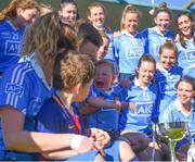6 May 2018; Young Dublin supporter Ollie Kearney,  age 1, with the Dublin team following the Lidl Ladies Football National League Division 1 Final match between Dublin and Mayo at Parnell Park in Dublin Photo by Tom Beary/Sportsfile