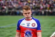 6 May 2018; Kieran Fitzgibbon of New York dejected following his side's defeat to Leitrim in the Connacht GAA Football Senior Championship Quarter-Final match between New York and Leitrim at McGovern Park at Gaelic Park in New York, USA.Photo by Stephen McCarthy/Sportsfile