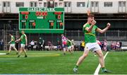 6 May 2018; Shane Quinn of Leitrim celebrates his side's victory following the Connacht GAA Football Senior Championship Quarter-Final match between New York and Leitrim at McGovern Park at Gaelic Park in New York, USA. Photo by Stephen McCarthy/Sportsfile