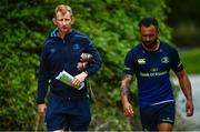 7 May 2018; Head coach Leo Cullen, left, and Isa Nacewa arrive for Leinster Rugby squad training at UCD in Dublin. Photo by Ramsey Cardy/Sportsfile