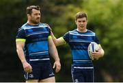 7 May 2018; Cian Healy, left, and Luke McGrath during Leinster Rugby squad training at UCD in Dublin. Photo by Ramsey Cardy/Sportsfile