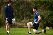 7 May 2018; James Ryan and Leinster sports scientist Peter Tierney during Leinster Rugby squad training at UCD in Dublin. Photo by Ramsey Cardy/Sportsfile