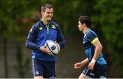 7 May 2018; Jonathan Sexton, left, and Joey Carbery during Leinster Rugby squad training at UCD in Dublin. Photo by Ramsey Cardy/Sportsfile