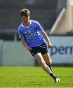 7 May 2018; Liam Dunne of Dublin celebrates after scoring his side's third goal of the game during the Electric Ireland Leinster GAA Football Minor Championship Round 1 match between Dublin and Louth at Parnell Park in Dublin. Photo by Seb Daly/Sportsfile