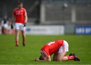 7 May 2018; Ryan Walsh of Louth reacts during the Electric Ireland Leinster GAA Football Minor Championship Round 1 match between Dublin and Louth at Parnell Park in Dublin. Photo by Seb Daly/Sportsfile