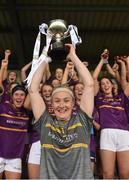7 May 2018; Wexford captain Mary Rose Kelly lifts the cup after the Lidl Ladies Football National League Division 3 Final match between Meath and Wexford at St Brendan's Park, in Birr, Offaly. Photo by Piaras Ó Mídheach/Sportsfile