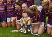 7 May 2018; Caragh Masterson, daughter of Wexford manager Anthony Masterson, with players, from left, Catriona Murray, Mary Rose Kelly, and Cailín Fitzpatrick during the celebrations after the Lidl Ladies Football National League Division 3 Final match between Meath and Wexford at St Brendan's Park, in Birr, Offaly. Photo by Piaras Ó Mídheach/Sportsfile