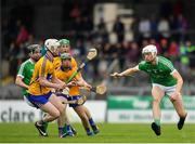 7 May 2018; Kyle Hayes of Limerick in action against Steven Conway of Clare during the Bord Gáis Energy Munster GAA Hurling U21 Championship quarter-final match between Clare and Limerick at Cusack Park in Ennis, Clare. Photo by Eóin Noonan/Sportsfile