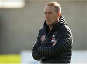 7 May 2018; Derry City manager Kenny Shiels before the EA Sports Cup Quarter-Final match between Derry City and Shelbourne at the Brandywell Stadium in Derry. Photo by Oliver McVeigh/Sportsfile