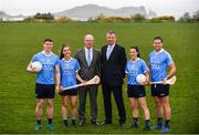 8 May 2018; In attendance during the announcement of the renewal of AIG's sponsorship deal with Dublin GAA, Dublin LGFA and Dubin Camogie, are, Declan O'Rourke, General manager AIG Ireland, and John Costello, Dublin GAA Chief Executive, with Dublin players, from left, John Small, Hannah Hegarty, Lyndsey Davey and Conal Keaney, at Beann Éadair GAA Club, in Balkill Rd, Howth, Dublin. Photo by Sam Barnes/Sportsfile