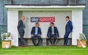 8 May 2018; Sky Sports today announced its GAA fixtures for the 2018 Championship from an event in Parnells GAA Club. A total of 20 live, and 14 exclusive, fixtures of Championship action will be available on Sky’s multi-platform offering. Exclusive coverage gets underway with a mouth-watering double-header on June 2nd when 2017 All Ireland Hurling Champions Galway take on Wexford and Cork take on old rivals Limerick in what are bound to be hotly contested fixtures. Kilkenny’s eight-time All-Ireland winner and three-time All Star, Michael Fennelly, will join a stellar line-up of GAA legends for Sky Sports' most exciting season of GAA coverage to date. This year will once again see insight and analysis across both codes from Tyrone hero Peter Canavan, former Mayo manager James Horan, former Donegal manager Jim McGuinness, former Dublin GAA star Senan Connell,  Clare’s two-time All-Ireland champion Jamesie O’Connor, Kilkenny’s nine-time All-Ireland winner JJ Delaney and four-time All-Star defender Ollie Canning. Lead commentary will come from Dave McIntyre and Mike Finnerty with co-commentary from Nicky English, new addition Mick Fennelly, Dick Clerkin and Paul Earley, and sideline reporting from Damian Lawlor. Pictured at the launch are, from left, analysts Peter Canavan, Senan Connell, JJ Delaney and Jamesie O'Connor at Parnells GAA Club, Dublin. Photo by Brendan Moran/Sportsfile