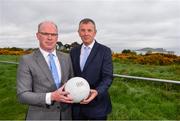 8 May 2018; In attendance during the announcement of the renewal of AIG's sponsorship deal with Dublin GAA, Dublin LGFA and Dubin Camogie, are, Declan O'Rourke, General manager AIG Ireland, left, and MJohn Costello, Dublin GAA Chief Executive, at Beann Éadair GAA Club, in Balkill Rd, Howth, Dublin. Photo by Sam Barnes/Sportsfile
