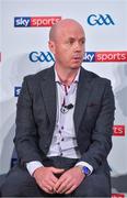 8 May 2018; Sky Sports today announced its GAA fixtures for the 2018 Championship from an event in Parnells GAA Club. A total of 20 live, and 14 exclusive, fixtures of Championship action will be available on Sky’s multi-platform offering. Exclusive coverage gets underway with a mouth-watering double-header on June 2nd when 2017 All Ireland Hurling Champions Galway take on Wexford and Cork take on old rivals Limerick in what are bound to be hotly contested fixtures. Kilkenny’s eight-time All-Ireland winner and three-time All Star, Michael Fennelly, will join a stellar line-up of GAA legends for Sky Sports' most exciting season of GAA coverage to date. This year will once again see insight and analysis across both codes from Tyrone hero Peter Canavan, former Mayo manager James Horan, former Donegal manager Jim McGuinness, former Dublin GAA star Senan Connell,  Clare’s two-time All-Ireland champion Jamesie O’Connor, Kilkenny’s nine-time All-Ireland winner JJ Delaney and four-time All-Star defender Ollie Canning. Lead commentary will come from Dave McIntyre and Mike Finnerty with co-commentary from Nicky English, new addition Mick Fennelly, Dick Clerkin and Paul Earley, and sideline reporting from Damian Lawlor. Speaking at the launch at Parnells GAA Club, Dublin is football analyst Peter Canavan. Photo by Brendan Moran/Sportsfile