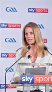 8 May 2018; Sky Sports today announced its GAA fixtures for the 2018 Championship from an event in Parnells GAA Club. A total of 20 live, and 14 exclusive, fixtures of Championship action will be available on Sky’s multi-platform offering. Exclusive coverage gets underway with a mouth-watering double-header on June 2nd when 2017 All Ireland Hurling Champions Galway take on Wexford and Cork take on old rivals Limerick in what are bound to be hotly contested fixtures. Kilkenny’s eight-time All-Ireland winner and three-time All Star, Michael Fennelly, will join a stellar line-up of GAA legends for Sky Sports' most exciting season of GAA coverage to date. This year will once again see insight and analysis across both codes from Tyrone hero Peter Canavan, former Mayo manager James Horan, former Donegal manager Jim McGuinness, former Dublin GAA star Senan Connell,  Clare’s two-time All-Ireland champion Jamesie O’Connor, Kilkenny’s nine-time All-Ireland winner JJ Delaney and four-time All-Star defender Ollie Canning. Lead commentary will come from Dave McIntyre and Mike Finnerty with co-commentary from Nicky English, new addition Mick Fennelly, Dick Clerkin and Paul Earley, and sideline reporting from Damian Lawlor. Speaking at the launch at Parnells GAA Club, Dublin is presenter Rachel Wyse. Photo by Brendan Moran/Sportsfile