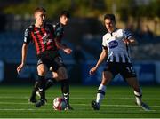8 May 2018; Oscar Brennan of Bohemians in action against Jamie McGrath of Dundalk during the EA Sports Cup Quarter-Final match between Dundalk and Bohemians at Oriel Park, in Dundalk.  Photo by Seb Daly/Sportsfile