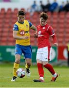 8 May 2018; Lewis Morrison of Sligo Rovers in action against Gavan Holohan of Waterford during the EA Sports Cup Quarter-Final match between Sligo Rovers and Waterford at The Showgrounds, in Sligo. Photo by Oliver McVeigh/Sportsfile
