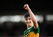 8 May 2018; Paul O'Shea of Kerry celebrates following his side's win in the Electric Ireland Munster GAA Football Minor Championship semi-final match between Kerry and Cork at Austin Stack Park, in Tralee, Kerry.  Photo by Eóin Noonan/Sportsfile