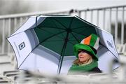 11 May 2018; An Ireland supporter prior to play on day one of the International Cricket Test match between Ireland and Pakistan at Malahide, in Co. Dublin. Photo by Seb Daly/Sportsfile