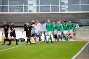 11 May 2018; Both teams enter the pitch ahead of the UEFA U17 Championship Finals Group C match between Bosnia & Herzegovina and Republic of Ireland at St George's Park, in Burton-upon-Trent, England. Photo by Malcolm Couzens/Sportsfile