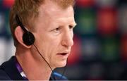 11 May 2018; Head coach Leo Cullen during a Leinster Rugby press conference at the San Mames Stadium, in Bilbao, Spain. Photo by Ramsey Cardy/Sportsfile