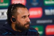 11 May 2018; Isa Nacewa during a Leinster Rugby press conference at the San Mames Stadium, in Bilbao, Spain. Photo by Ramsey Cardy/Sportsfile