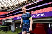 11 May 2018; James Tracy ahead of the Leinster Rugby captains run at the San Mames Stadium, in Bilbao, Spain. Photo by Ramsey Cardy/Sportsfile