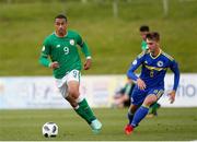 11 May 2018; Adam Idah of Republic of Ireland in action against Alan Mehic of Bosnia and Herzegovina during the UEFA U17 Championship Finals Group C match between Bosnia & Herzegovina and Republic of Ireland at St George's Park, in Burton-upon-Trent, England. Photo by Malcolm Couzens/Sportsfile