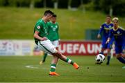 11 May 2018; Troy Parrott of Republic of Ireland scores his side's first goal during the UEFA U17 Championship Finals Group C match between Bosnia & Herzegovina and Republic of Ireland at St George's Park, in Burton-upon-Trent, England. Photo by Malcolm Couzens/Sportsfile