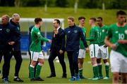 11 May 2018; Republic of Ireland manager Colin O'Brien celebrates following the UEFA U17 Championship Finals Group C match between Bosnia & Herzegovina and Republic of Ireland at St George's Park, in Burton-upon-Trent, England. Photo by Malcolm Couzens/Sportsfile