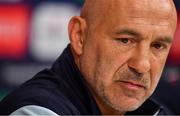 11 May 2018; Forwards coach Laurent Travers during the Racing 92 Press Conference at San Mames Stadium, in Bilbao, Spain. Photo by Brendan Moran/Sportsfile