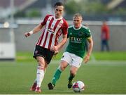 11 May 2018; Aaron McEneff of Derry City in action against Conor McCormack of Cork City during the SSE Airtricity League Premier Division match between Derry City and Cork City at Brandywell Stadium, in Derry. Photo by Oliver McVeigh/Sportsfile
