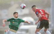 11 May 2018; Eoin Toal of Derry City in action against Graham Cummins of Cork City during the SSE Airtricity League Premier Division match between Derry City and Cork City at Brandywell Stadium, in Derry. Photo by Oliver McVeigh/Sportsfile