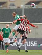 11 May 2018; Karl Sheppard of Cork City in action against Rory Hale of Derry City during the SSE Airtricity League Premier Division match between Derry City and Cork City at Brandywell Stadium, in Derry. Photo by Oliver McVeigh/Sportsfile