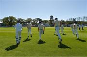 12 May 2018; Ireland players take to the field prior to play on day two of the International Cricket Test match between Ireland and Pakistan at Malahide, in Co. Dublin. Photo by Seb Daly/Sportsfile