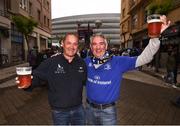 12 May 2018; Leinster supporters Liam Coyne from Swinford, County Mayo, left, and Stephen Kelly from Rathgar, Dublin, prior to the European Rugby Champions Cup Final match between Leinster and Racing 92 at the San Mames Stadium in Bilbao, Spain. Photo by Stephen McCarthy/Sportsfile