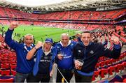 12 May 2018; Leinster supporters, from left, Ian, Barry, Mark and Shane Kelly prior to the European Rugby Champions Cup Final match between Leinster and Racing 92 at the San Mames Stadium in Bilbao, Spain. Photo by Ramsey Cardy/Sportsfile