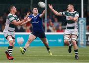 12 May 2018; Conor O’Brien of Leinster A contests for the ball with Ryan Smid (left)and Harris Casson (right) of Ealing Trailfinders during the British & Irish Cup Final match at Trailfinders Sports Ground in London, England. Photo by Matt Impey/Sportsfile