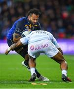 12 May 2018; Isa Nacewa of Leinster is tackled by Joe Rokocoko of Racing 92 during the European Rugby Champions Cup Final match between Leinster and Racing 92 at the San Mames Stadium in Bilbao, Spain. Photo by Ramsey Cardy/Sportsfile