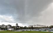 12 May 2018; A general view of clouds over the ground as bad light stops play during day two of the International Cricket Test match between Ireland and Pakistan at Malahide, in Co. Dublin. Photo by Seb Daly/Sportsfile