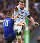 12 May 2018; Donnacha Ryan of Racing 92 and Jonathan Sexton of Leinster during the European Rugby Champions Cup Final match between Leinster and Racing 92 at San Mames Stadium in Bilbao, Spain. Photo by Stephen McCarthy/Sportsfile