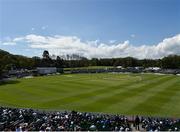 12 May 2018; A general view of the ground and stands during play on day two of the International Cricket Test match between Ireland and Pakistan at Malahide, in Co. Dublin. Photo by Seb Daly/Sportsfile