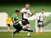 12 May 2018; Shane Harte of Maynooth University Town is tackled by Carl Forsyth of Firhouse Clover during the FAI New Balance Intermediate Cup Final match between Firhouse Clover and Maynooth University Town at the Aviva Stadium in Dublin. Photo by Eóin Noonan/Sportsfile