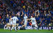 12 May 2018; Remi Tales of Racing 92 kick an unsuccessful drop goal during the European Rugby Champions Cup Final match between Leinster and Racing 92 at the San Mames Stadium in Bilbao, Spain. Photo by Ramsey Cardy/Sportsfile