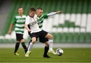 12 May 2018; Daniel Burke of Maynooth University Town in action against Adrian Rafferty of Firhouse Clover during the FAI New Balance Intermediate Cup Final match between Firhouse Clover and Maynooth University Town at the Aviva Stadium in Dublin. Photo by Eóin Noonan/Sportsfile