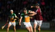 12 May 2018; Dan Currams of Offaly in action against Pádraic Mannion of Galway during the Leinster GAA Hurling Senior Championship First Round match between Offaly and Galway at Bord na Mona O'Connor Park in Tullamore, Offaly. Photo by Ray McManus/Sportsfile